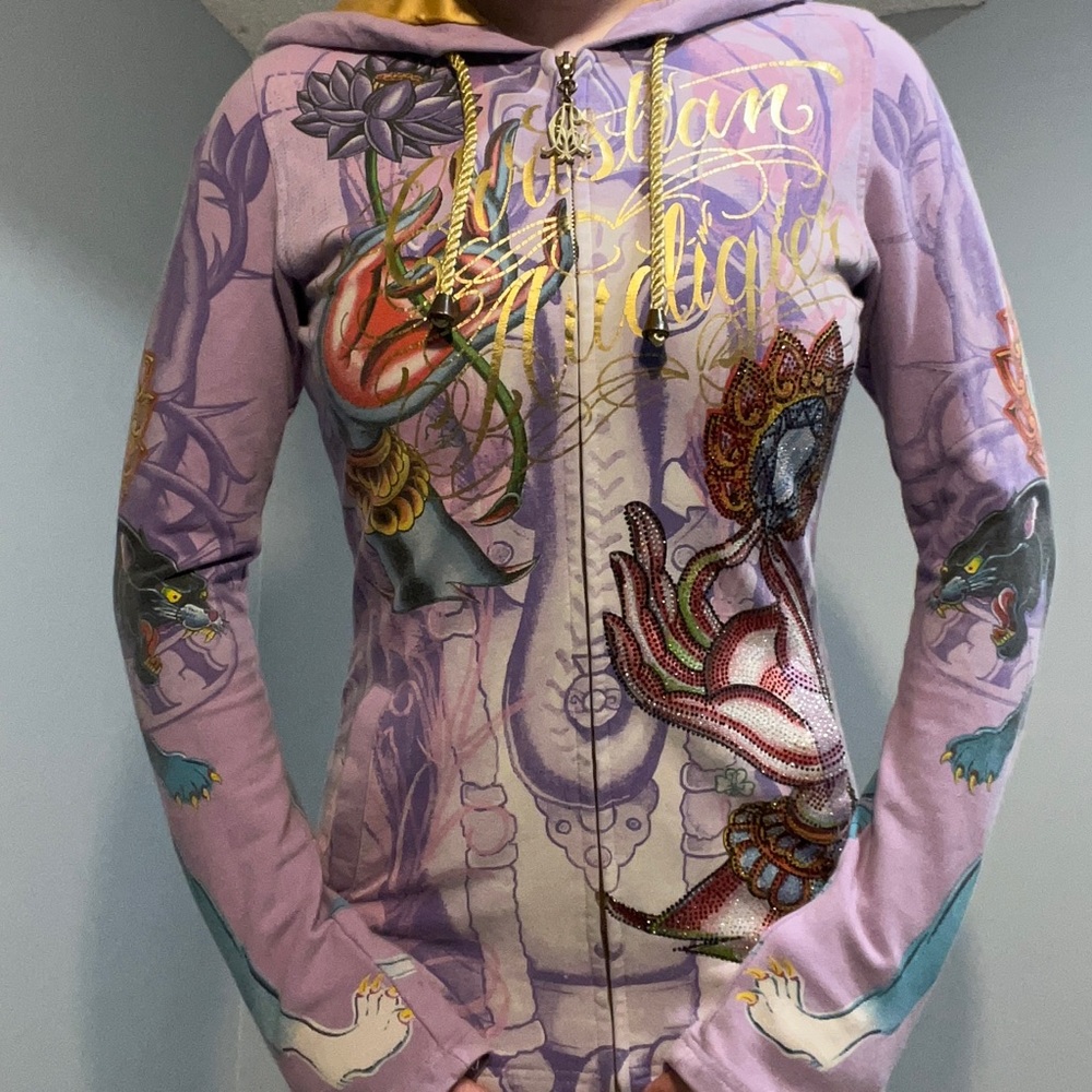 Christian Audigier Zip up Small Hoodie.